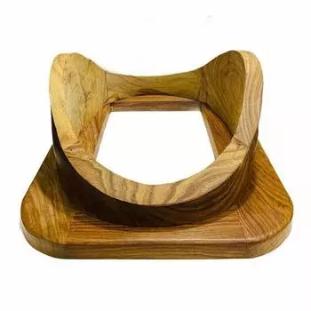 Подставка для подводного шлема ВМС США Mark V, 45,72 см, подставка для подводного шлема, коричневая отделка, деревянная подставка