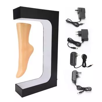 Подставка для показа обуви с подсветкой, светодиодный контроллер RGB PWM, автоматическое вращение, плавающая подставка для кроссовок для офиса US Plug 100240V