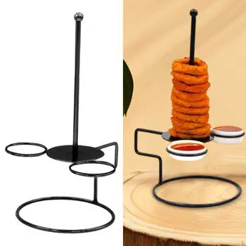 Подставка для пончиков из лука, настольный держатель из нержавеющей стали для выпечки black