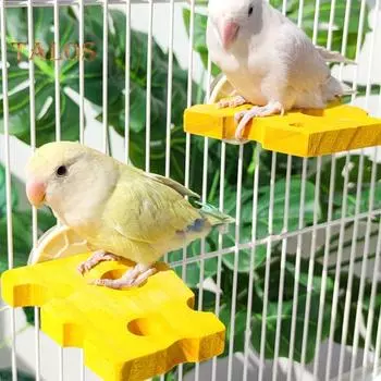 Подставка для попугаев в форме сыра, деревянная жердочка для попугаев, игрушка для жевания лап, аксессуары для клеток для птиц, волнистых попугайчиков, канареек, конур C