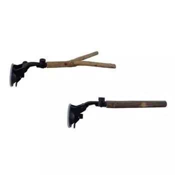 Подставка для попугая 25 см с присоской, регулируемая конструкция, быстрая установка, аксессуары для клеток для птиц Suction cup + pole