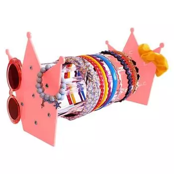 Подставка для повязки на голову | Акриловый держатель для повязки на голову, органайзер для женщин | Многофункциональный держатель для повязки на голову, прозрачный дисплей для обруча для волос розовый