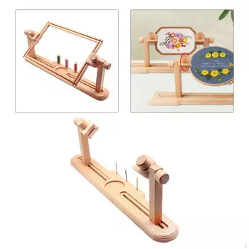 Подставка для пялец для вышивания, винтажная подставка для шитья, вращающаяся игольная вышивка, деревянная вышивка