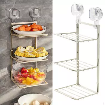 Подставка для приготовления пищи, стойка для овощей, настенная тарелка для хранения тарелок белый