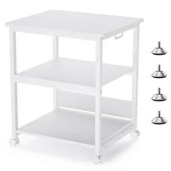 Подставка для принтера DEWEL с роликами Стойка для принтера A3 Стойка для копировального аппарата Тележка для принтера Многофункциональная подстольная стойка для хранения Боковая полка для принтера Большая