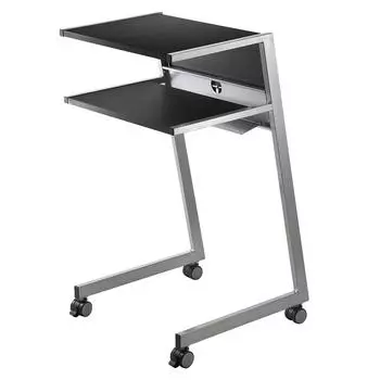 Подставка для проектора Sanwa Direct с выдвижным верхним средним кабелем и роликами, полкой, держателем, 100-DESK099