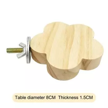 Подставка для птиц из цельного дерева в форме цветка в форме сердца, платформа для жердочки для птиц, стойкая к запахам, для жевания, игр, принадлежностей для домашних животных as the picture