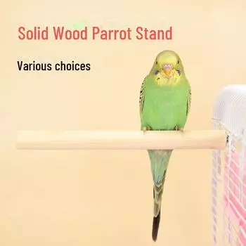 Подставка для птиц из цельного дерева с винтами для скворцов, майн, попугаев - платформа для аксессуаров в клетку. 10cm