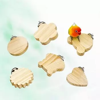 Подставка для птиц из цельного дерева в форме цветка в форме сердца, платформа для жердочки для птиц, стойкая к запахам, для жевания, игр, принадлежностей для домашних животных