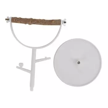 Подставка для птиц из натурального дерева, противоскользящая, переносная, настольная, для дрессировки попугаев, для игр в помещении