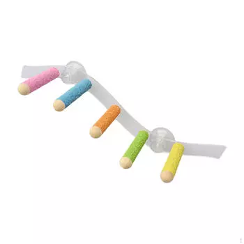 Подставка для птичьего насеста - Игрушка для лазанья из натурального дерева для попугаев и мелких птиц style C