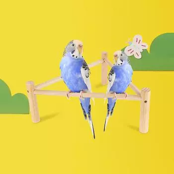 Подставка для птичьего попугая для клетки, деревянная подставка для попугая, аксессуары для попугаев для корелл Conure Finch Lovebird Canary Африканский серый ара 42*42*16cm