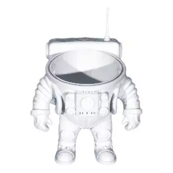 Подставка для яиц, держатель для вареных яиц, креативный 3D-дизайн в виде астронавта, компактный и легкий органайзер для вареных яиц белый