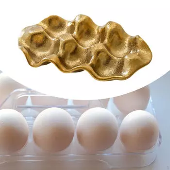 - Подставка для яиц, контейнер для яиц, украшение для столешницы, органайзер, поднос для хранения в шкафу, gold
