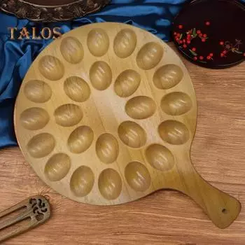 Подставка для яиц на 16/24 ячейки, фаршированные яйца или сыр, деревянная подставка для яиц, многоцелевая пасхальная тарелка для яиц A