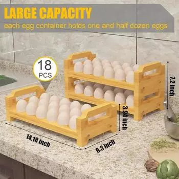 Подставка для яиц на столешницу, штабелируемая полка, большая вместимость, легко собирается, держатель для яиц