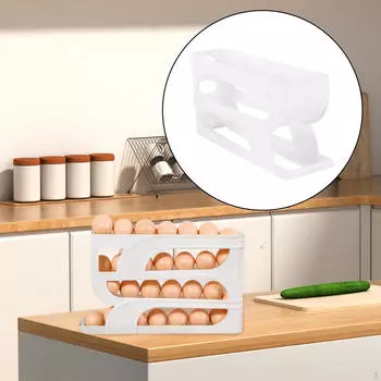 Подставка для яичного рулета, держатель-органайзер, чехол для хранения для домашнего хозяйства Clear 3 Tier