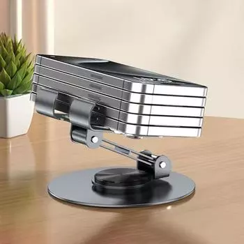 Подставка для рабочего стола из металла с вращением на 360°, мобильный планшет, Ipd, универсальный держатель для мобильного телефона для ленивых людей, прямая трансляция, учеба фиолетовый