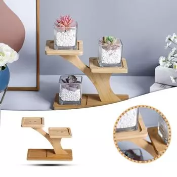 Подставка для растений 3-х уровневое суккулентное растение Узкая полка Маленькая настольная настольная полка для горшков с растениями Стеллаж для хранения На открытом воздухе В помещении Держатель для 3 горшков Цветочная стойка One Size