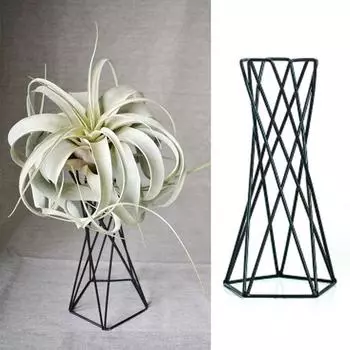 Подставка для растений, экологически чистая дышащая, в скандинавском стиле, прочная, минималистичная, с железным креплением, дизайн в виде ананаса, держатель в горшке, садовые принадлежности чёрный