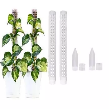 Подставка для растений изготовлена из экологически чистого пластика, многоразового использования и не гниет.. сетчатая поверхность колышка позволяет корням легко прикрепить мох 4pcs