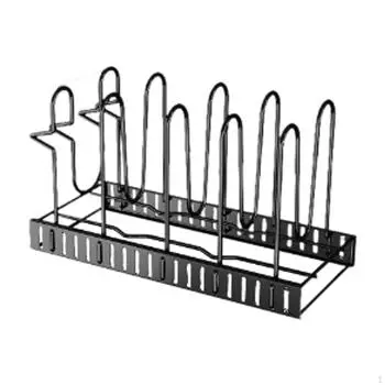 Подставка для разделочной доски для кастрюль и сковородок, регулируемые разделители для шкафа, поддержание порядка на столешнице, железная столешница