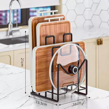 Подставка для разделочной доски, подставка для посуды и тарелок чёрный