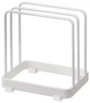 Подставка для разделочной доски Yamazaki Jitsugyo, белая, Ш12XГ9XВ12см, для хранения разделочной доски 2496 (Ямадзаки) Прибл.