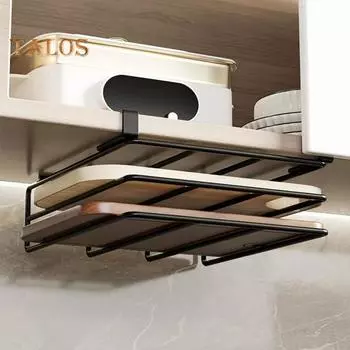 Подставка для разделочных досок, держатель для разделочных досок под шкафом, прочная, несущая, простая в установке, прочная, навесная стойка для разделочных досок A