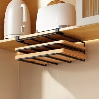 Подставка для разделочных досок Yousheng, держатель для разделочных досок под шкафом, прочная, несущая, простая в установке, прочная, навесная стойка для разделочных досок A