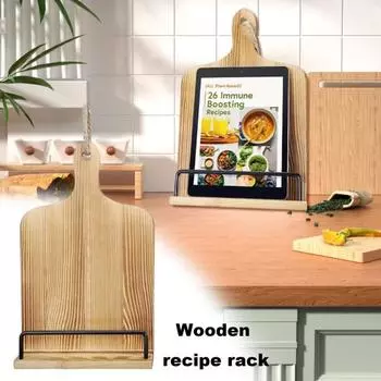 Подставка для рецептов Настольная полка для хранения Гладкие края без заусенцев Регулируемая высота Деревянная подставка ручной работы для рецептов Поддержка доски для рисования