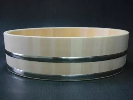 Подставка для риса Kiso Okeya Kiso Sawara из дерева, 1 сяку, 8 сун, 3 суши, суши, оке, 54 см, нержавеющая сталь, бирка [Shimizu Industry], резак/рис