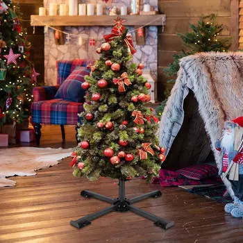 Подставка для рождественской елки, сменное основание, праздничный пляж, складной, рождественский, сложенный, 38x15 см