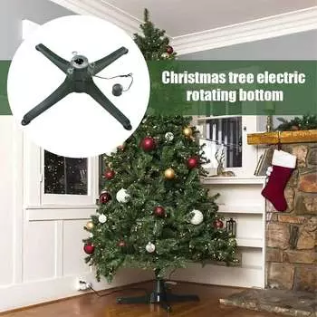 Подставка для рождественской елки, вращающаяся на 360 градусов, со встроенной музыкальной шкатулкой. Выдерживает вес до 75 фунтов. Диаметр 1,25 дюйма. 9.8ft Christmas Tree US Plug 120V