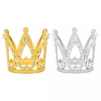 Подставка для ручек для дизайна ногтей, подставка для кистей в форме короны из сплава, маникюрные инструменты Silver