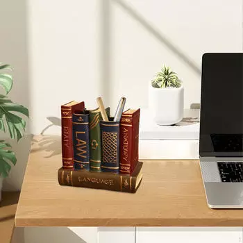 Подставка для ручек из смолы в форме книги, декоративный органайзер для хранения кистей для макияжа