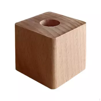 Подставка для ручек, квадратный держатель, настольный органайзер, одинарный для настольной зубной щетки Brown 3.5x3.5cm