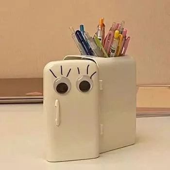 Подставка для ручек на холодильник органайзер для офиса, студенческого общежития, рабочего стола, канцелярских принадлежностей, симпатичная, простая, в японском стиле, креативная подставка для ручек белый