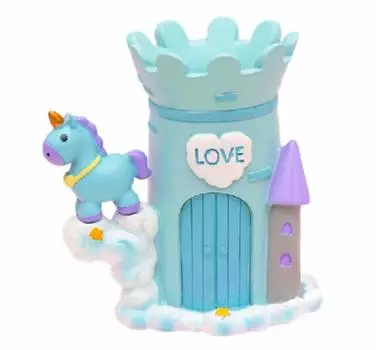 Подставка для ручек в виде единорога, держатель для ручек, симпатичный настольный чехол для хранения для девочек, аксессуары для интерьера, канцелярские принадлежности, карандаши, офисные принадлежности, подарок [Queen-b] (синий)