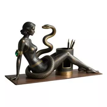 Подставка для ручек в виде змеи, ретро органайзер для стола, стакан для ручек, декоративная подставка для карандашей в виде сексуальной женщины для учебы, спальни, офиса 1pc