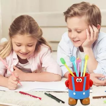 Подставка для ручек Yousheng Kids с мультяшным дизайном, уникальный настольный органайзер, кисти для макияжа, цветы, держатель для зубных щеток, настольный аксессуар