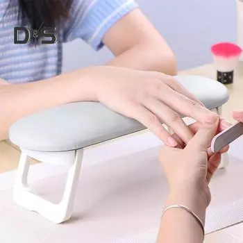 Подставка для рук для ногтей Подставка для рук для ногтей Складная подушка для ногтей из искусственной кожи Держатель для рук Регулируемая высота Подушка для рук для ногтей Аксессуары для ногтей Инструмент для серый
