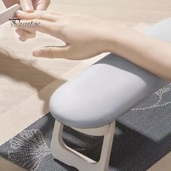 Подставка для рук для ногтей Подставка для рук для ногтей Складная подушка для ногтей из искусственной кожи Держатель для рук Регулируемая высота Подушка для рук для ногтей Аксессуары для ногтей Инструмент для серый