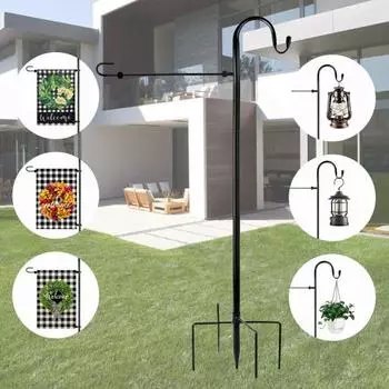 Подставка для садового флага, многофункциональный держатель для дворового флага с толстым крючком Shepherd A