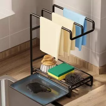 Подставка для салфеток без перфоратора Полка для кухни Корзина для раковины Полка для сушки посуды Кухонные принадлежности Столешницы Органайзер для столешницы