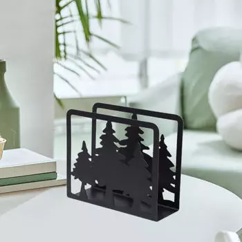 Подставка для салфеток на Рождество 12x4.2x10 см Многоцелевая декоративная ажурная столешница в виде силуэта Style A