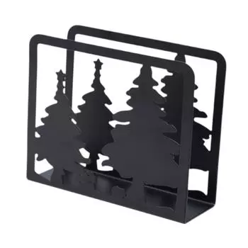 Подставка для салфеток на Рождество, отдельно стоящая, черная, универсальная, 4,7x1,6x4 дюйма