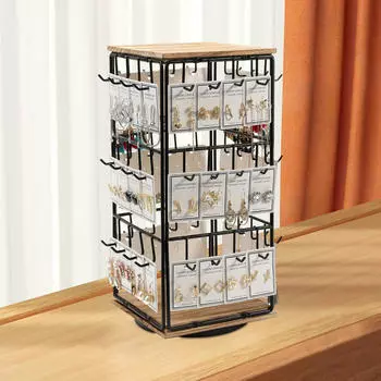 Подставка для сережек, держатель для ювелирных изделий, органайзер для сережек Wood Color