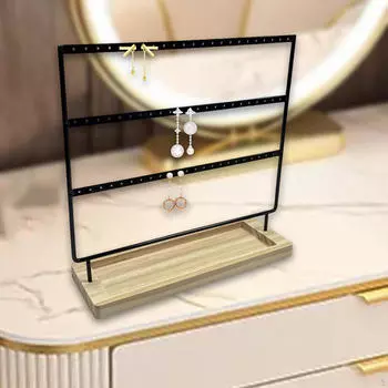 Подставка для сережек-органайзеров, подвесных сережек, многослойная, подарочная чёрный