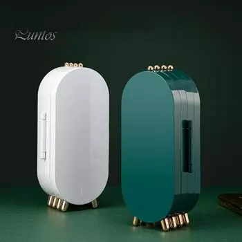 Подставка для сережек, шкатулка для хранения ювелирных изделий с зеркалом, большая вместимость, пылезащитная складная подставка для ювелирных изделий зелёный